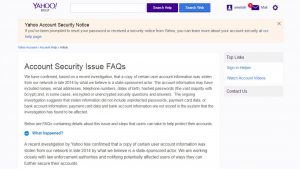 A Passage from the Official Statement Released by Yahoo for its Users
