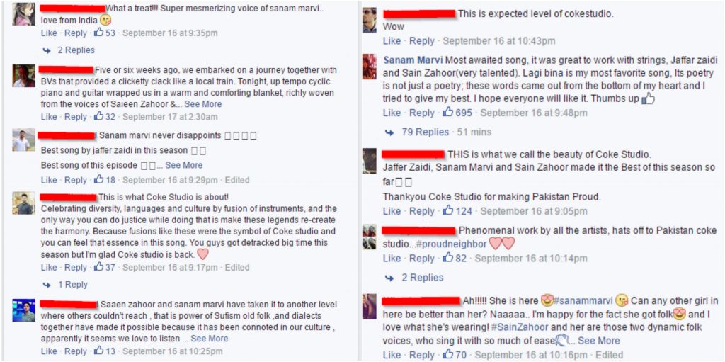 Comments from viewers