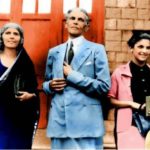 A rare picture of Dina Jinnah with her father Muhammad Ali Jinnah and paternal aunt, Fatima Jinnah