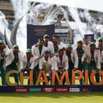 Pakistan celebrate winning the ICC Champions Trophy