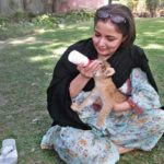 Babra Sharif with adopted cub