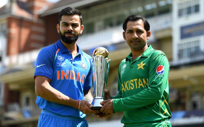 Pakistan and Indian cricket teams, #PakvInd