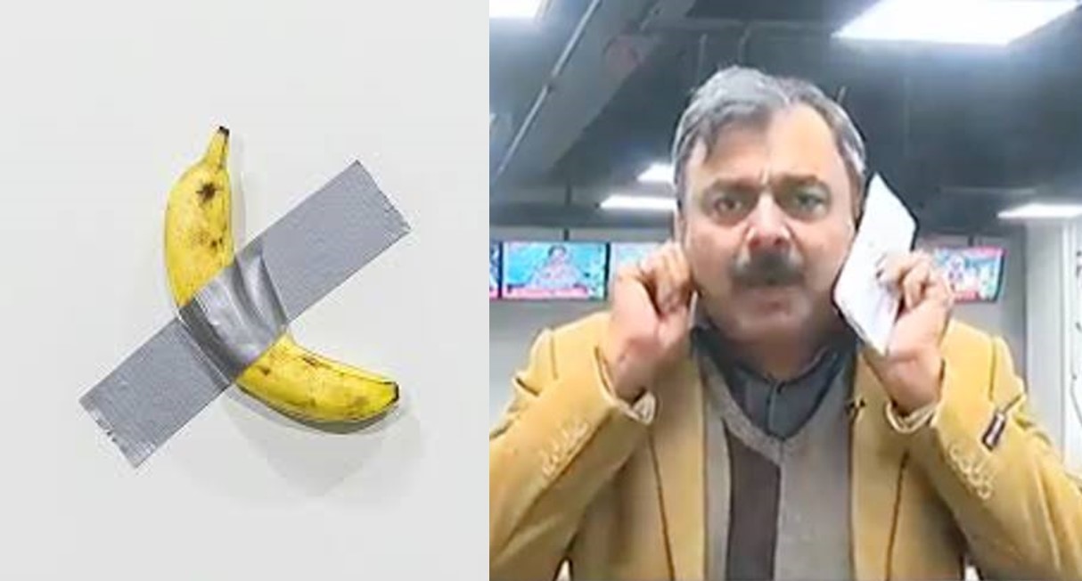 Maurizio Cattelan Taped Bananas To A Wall