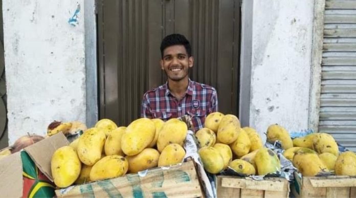 Usman Ashraf nust graduate fruit stall