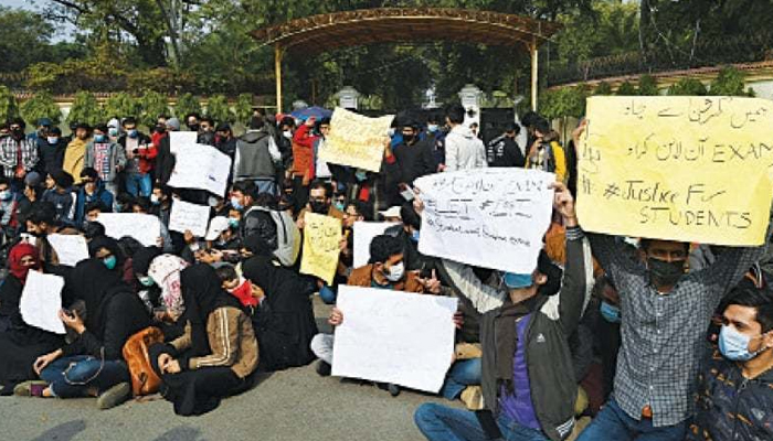 students protest