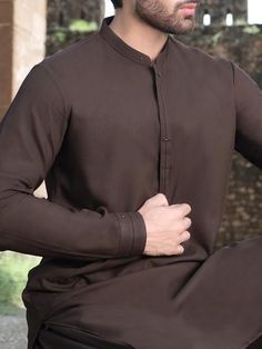 brown kurta