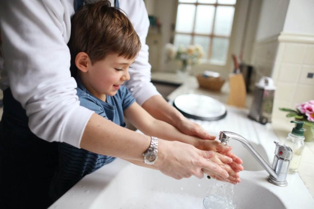 monitor kids washing hands