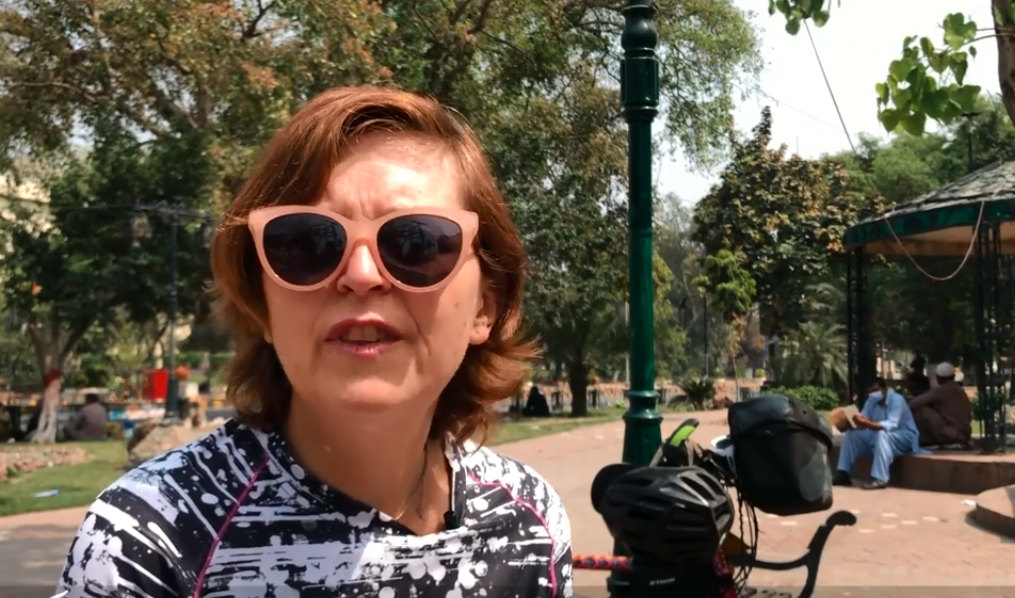 Claire, British woman came to Pakistan on a cycle
