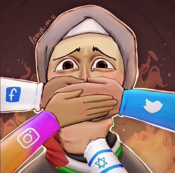 social media silencing Palestine