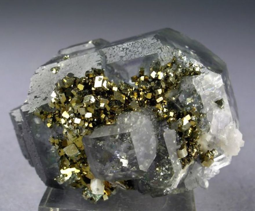 Combination Of Fluorite, Quartz and Pyrite