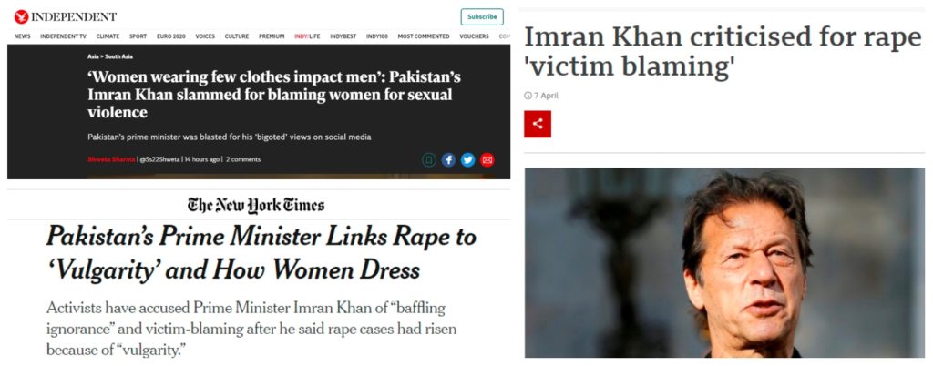 Imran Khan rape apologist