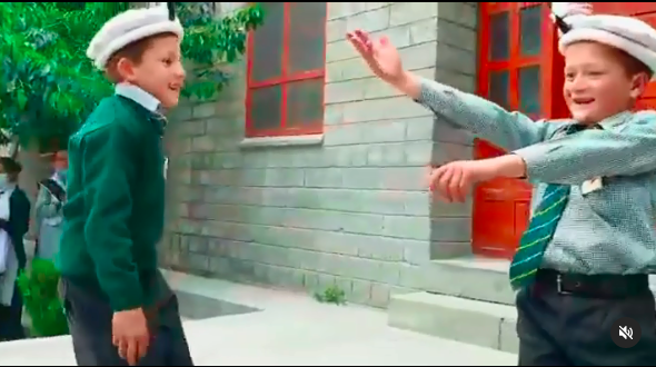 Hunza school kids dancing