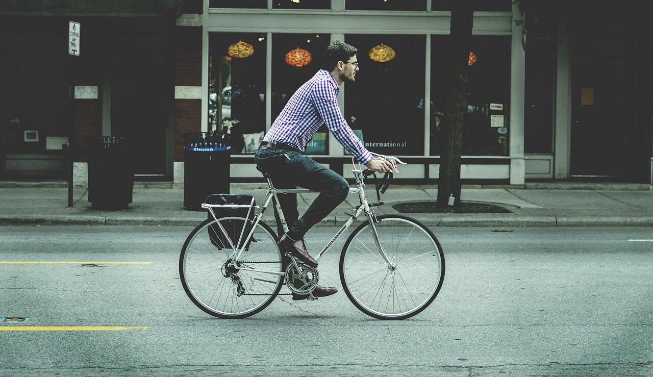 Office Man Cycling