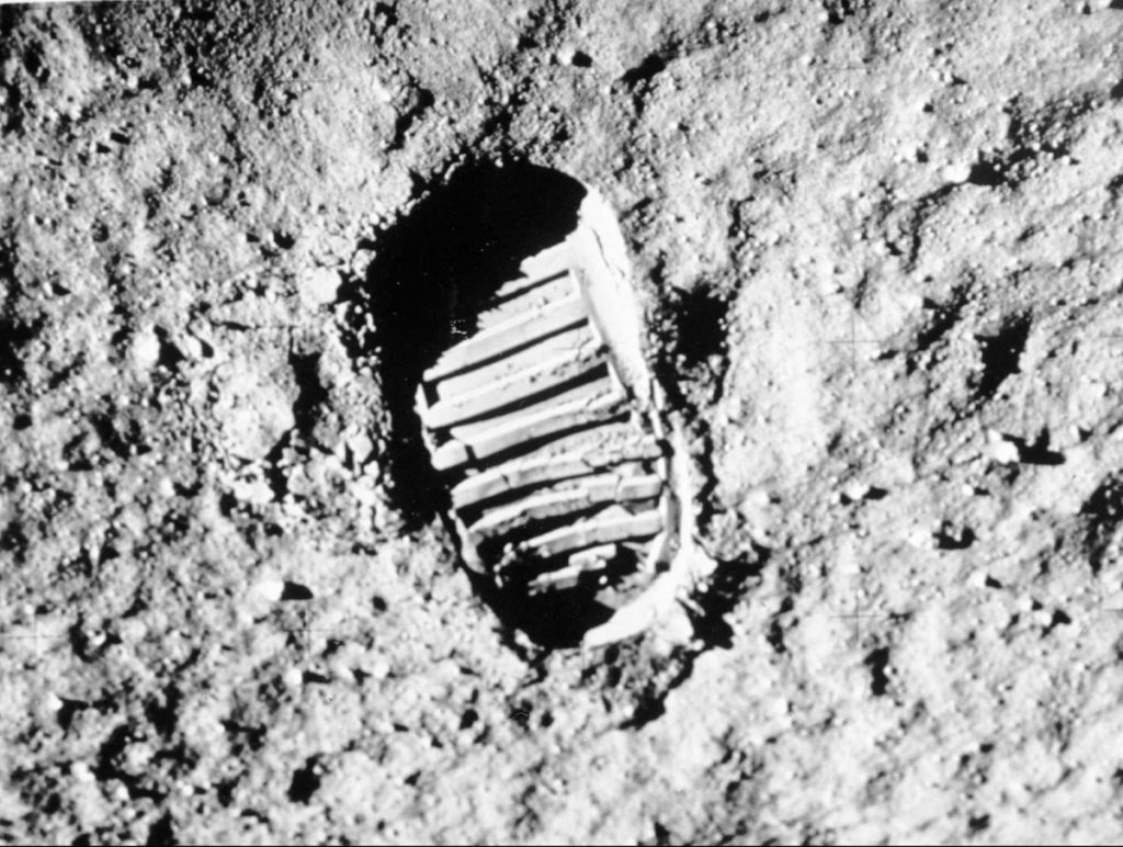 Universe Facts Footprint in moon.