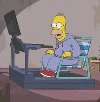 Homer Simpson Exercising