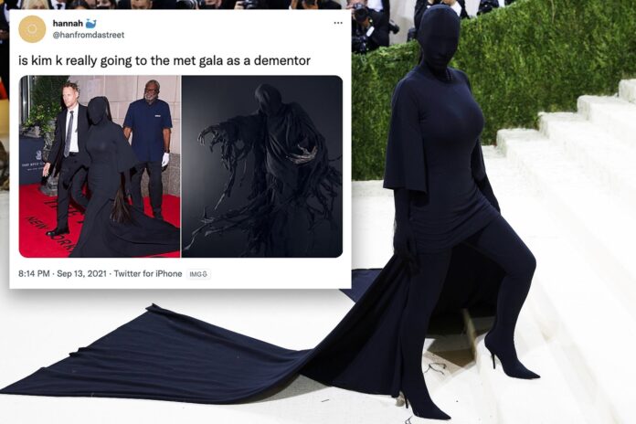 Kim Kardashian's met gala dress triggers memes