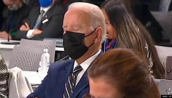 Joe Biden fell asleep