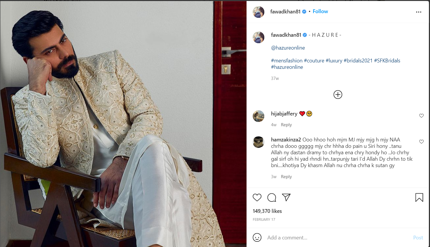 Fawad Khan Instagram