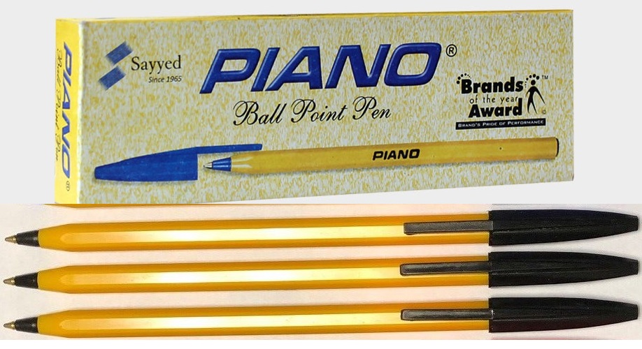 piano ballpoint yellow blue pakistan